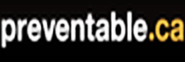 Image of a blurry Preventable.ca logo