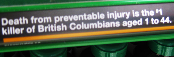 Death from preventable injuries is the #1 killer of British Columbians