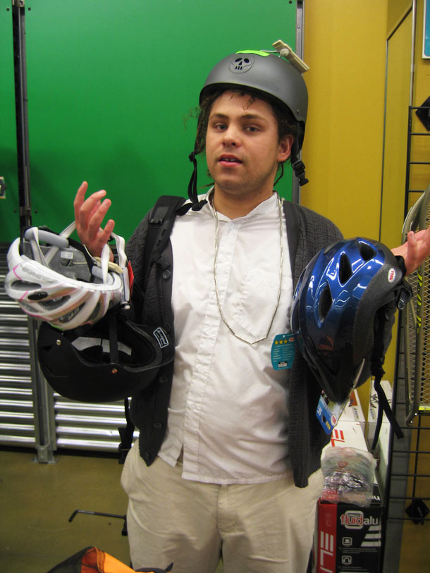 J-Money with some MEC bike helmets