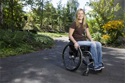 Jessica Des Mazes has gone on to live a full life after she was left disabled=